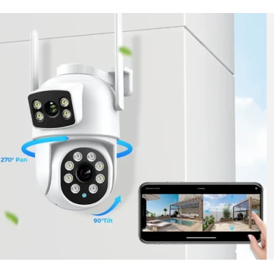 Camera de supraveghere cu lentila duala de 4MP x 2 WIFI