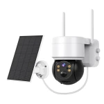 Camera de supraveghere cu panou solar senzor PIR si sirena