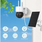 Camera de supraveghere cu panou solar senzor PIR si sirena