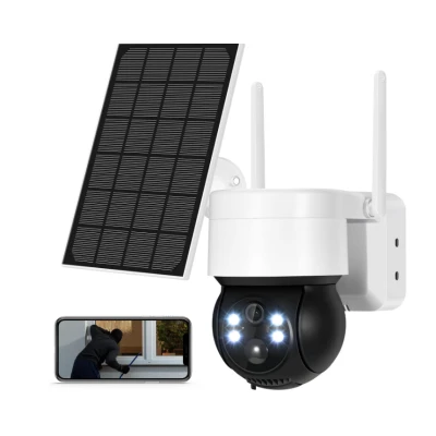 Camera de supraveghere cu panou solar senzor PIR si sirena