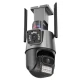 Camera de supraveghere dubla WIFI 8MP exterior/interior Ultra HD 5X zoom comunicare bidirectionala GRI