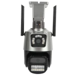 Camera de supraveghere dubla WIFI 8MP exterior/interior Ultra HD 5X zoom comunicare bidirectionala GRI