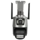 Camera de supraveghere dubla WIFI 8MP exterior/interior Ultra HD 5X zoom comunicare bidirectionala GRI