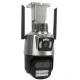 Camera de supraveghere dubla WIFI 8MP exterior/interior Ultra HD 5X zoom comunicare bidirectionala GRI