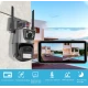Camera de supraveghere dubla WIFI 8MP exterior/interior Ultra HD 5X zoom comunicare bidirectionala GRI