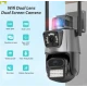 Camera de supraveghere dubla WIFI 8MP exterior/interior Ultra HD 5X zoom comunicare bidirectionala GRI