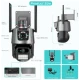 Camera de supraveghere dubla WIFI 8MP exterior/interior Ultra HD 5X zoom comunicare bidirectionala GRI