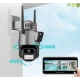 Camera de supraveghere dubla WIFI 8MP exterior/interior Ultra HD 5X zoom comunicare bidirectionala GRI