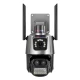 Camera de supraveghere dubla WIFI 8MP exterior/interior Ultra HD 5X zoom rotire alarma senzor miscare AX