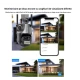 Camera de supraveghere dubla WIFI 8MP exterior/interior Ultra HD 5X zoom rotire alarma senzor miscare AX