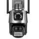 Camera de supraveghere dubla WIFI 8MP exterior/interior Ultra HD 5X zoom rotire alarma senzor miscare AX