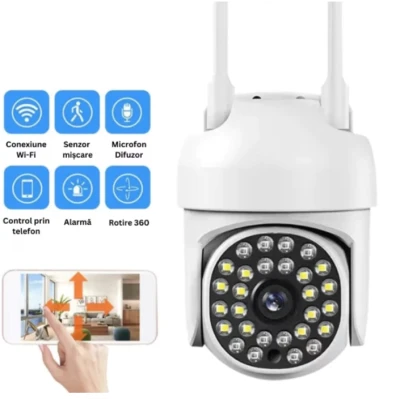 Camera De Supraveghere Full Color cu 28 LEDURI Smart si Wifi