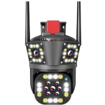 Camera de supraveghere inteligenta 4K cu senzor de miscare LED infrarosii si lumini LED albe