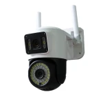 Camera de supraveghere IP 2 EYES VIEW 2 ECRANE in acelasi timp 5.0MPX rotire 360 ​​​​de grade vedere pe timp de noapte 