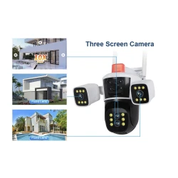 Camera de supraveghere profesionala WIFI G555 Full HD Zoom 10X cu 4 lentile