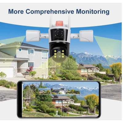 Camera de supraveghere profesionala WIFI G555 Full HD Zoom 10X cu 4 lentile