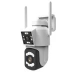 Camera de supraveghere PTZ  WIFI 2.4G audio bidirectionala si lentila dual ALB