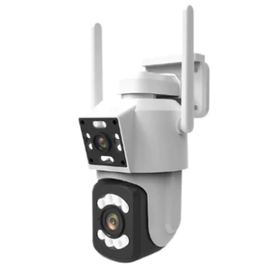 Camera de supraveghere PTZ  WIFI 2.4G audio bidirectionala si lentila dual ALB