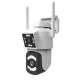 Camera de supraveghere PTZ  WIFI 2.4G audio bidirectionala si lentila dual ALB