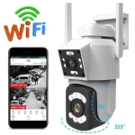 Camera de supraveghere PTZ  WIFI 2.4G audio bidirectionala si lentila dual ALB