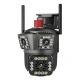 Camera de Supraveghere Tripla WIFI 24MP Exterior/Interior Ultra HD 10X zoom Rotire Comunicare Bidirectionala