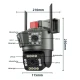 Camera de Supraveghere Tripla WIFI 24MP Exterior/Interior Ultra HD 10X zoom Rotire Comunicare Bidirectionala