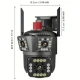 Camera de Supraveghere Tripla WIFI 24MP Exterior/Interior Ultra HD 10X zoom Rotire Comunicare Bidirectionala