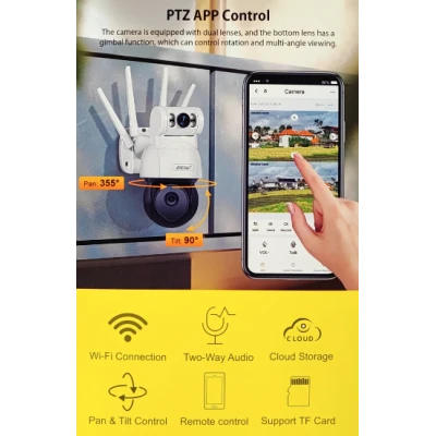Camera dubla 4K HD Wifi cu vedere bidirectionala Model QSX920