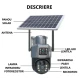 Camera Supraveghere cu Panou Solar 4G PTZ Dual Lens Exterior Rezolutie 2K zoom 10x Optic vedere nocturna GRI