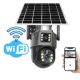 Camera Supraveghere cu Panou Solar 4G PTZ Dual Lens Exterior Rezolutie 2K zoom 10x Optic vedere nocturna GRI