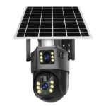 Camera Supraveghere Dubla cu Panou Solar Ultra HD Dual Camera 5MP