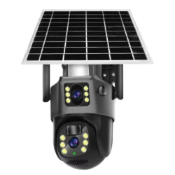Camera Supraveghere Dubla cu Panou Solar Ultra HD Dual Camera 5MP