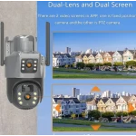 Camera Supraveghere Dubla cu Panou Solar Ultra HD Dual Camera 5MP