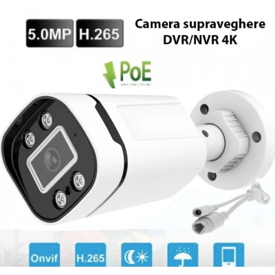 Camera supraveghere DVR/NVR Andowl Q SX070 4K infrarosu 20m IP66 alb