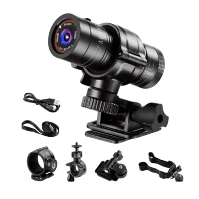 Camera video MINI F9 sport 1080p Full HD unghi larg de 120 grade  60 de cadre video poate fi montata pe casca sau bicicleta/motocicleta