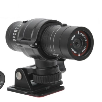 Camera video MINI F9 sport 1080p Full HD unghi larg de 120 grade  60 de cadre video poate fi montata pe casca sau bicicleta/motocicleta