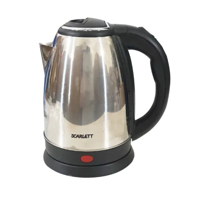 Cana Fierbator Scarlett 1500W capacitate 2L Oprire automata Inox/Negru