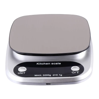 Cantar de bucatarie electronic cu display LCD GRI