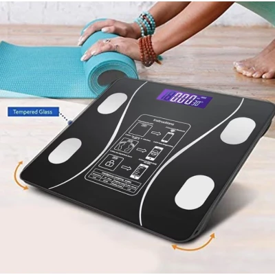 Cantar Electronic Ecran Digital Iluminat Compatibil Android/Ios cu Termometru AC-180