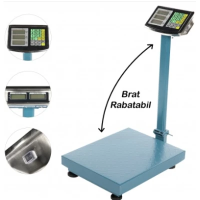 Cantar electronic LIDER MX412 de 350kg cu display dublu brat rabatabil si platforma 40 x 50 cm