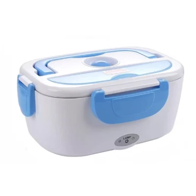 Caserola pentru Mancare Incalzire Electrica Capacitate 1.5L cu 2 Compartimente la priza 220V ALBASTRU