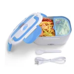 Caserola pentru Mancare Incalzire Electrica Capacitate 1.5L cu 2 Compartimente la priza 220V ALBASTRU