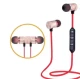 Casti audio Bluetooth sport stereo cu suport magnetic rosu auriu