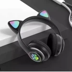 Casti Bluetooth Telefon Pliabile Model Pisica Hi-Fi LED