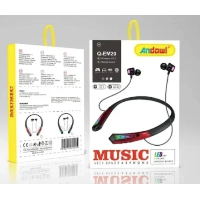 Casti wireless Andowl Q EM20 Bluetooth cu 7 culori LED 