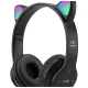 Casti Wireless copii urechi pisica P47M bluetooth handsFree hifi bass stereo LED