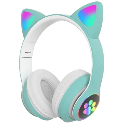Casti wireless VZV-23M cu urechi de Pisica bluetooth 5.0 Verde