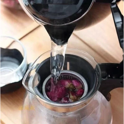 Ceainic 900 ml din sticla termorezistenta filtru infuzor