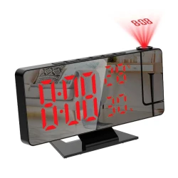 Ceas de masa DS 3718LW afisaj si proiectie efect oglinda alarma temperatura umiditate