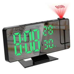 Ceas de masa DS 3718LW afisaj si proiectie efect oglinda alarma temperatura umiditate